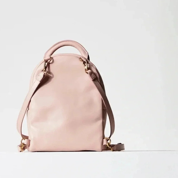 Aritzia soft pink leather  mini backpack - Picture 5 of 12